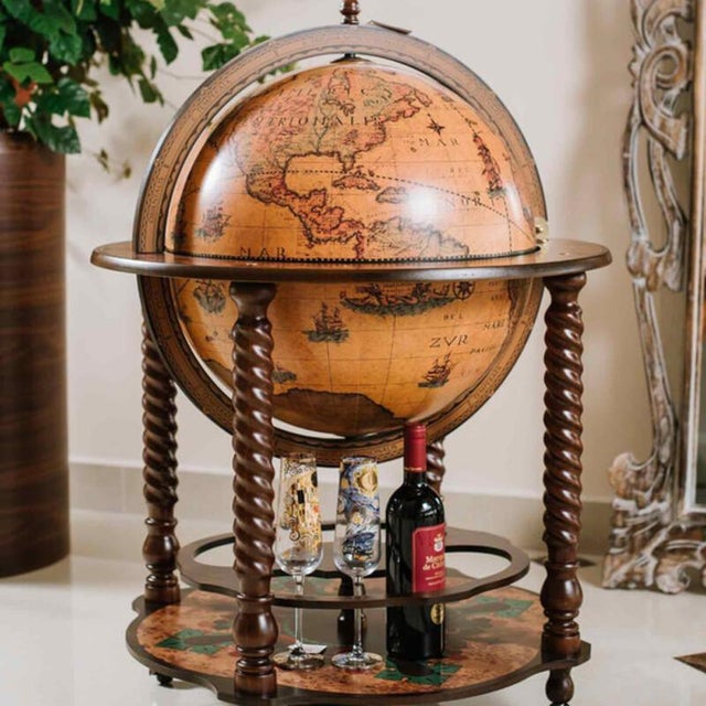 Bacchus Bar Globe by Zoffoli Mappamondi For Sale - Image 6 of 11