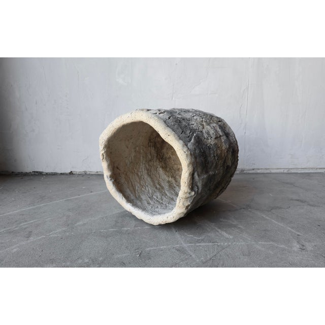 Mid-Century Modern 13" Mid Century Rough Hewn Organic Ceramic Planter For Sale - Image 3 of 10