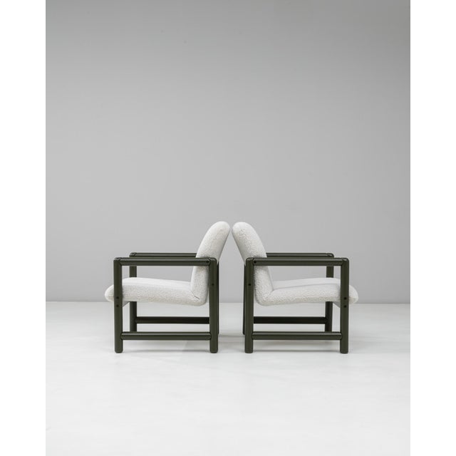 20th Century Czech Lounge Chairs With Green Tubular Frames - A Pair For Sale - Image 4 of 18