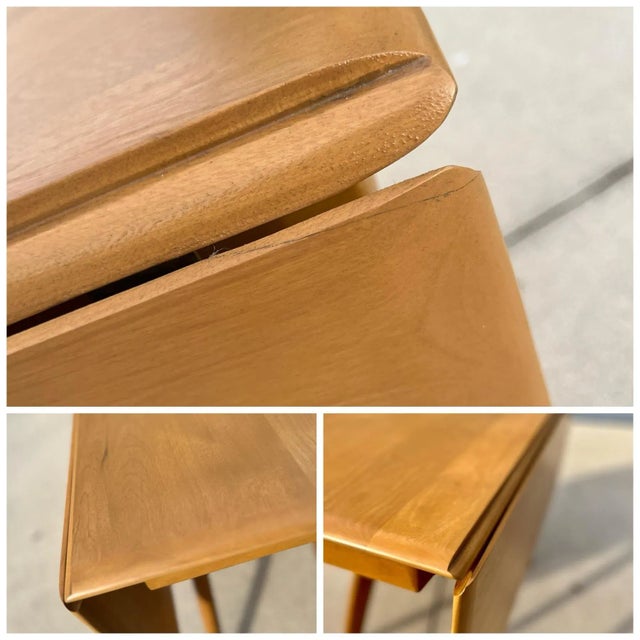 Mid Century Modern Extendable Wishbone Dining Table by Heywood Wakefield For Sale - Image 11 of 12