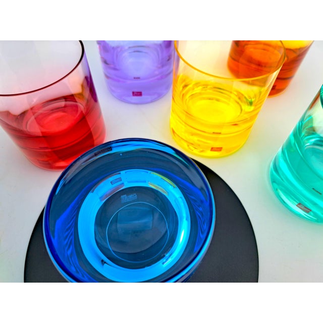 Mid-Century Modern Moser Colored Crystal Whiskey Glasses, 1970s, Set of 6 For Sale - Image 3 of 17