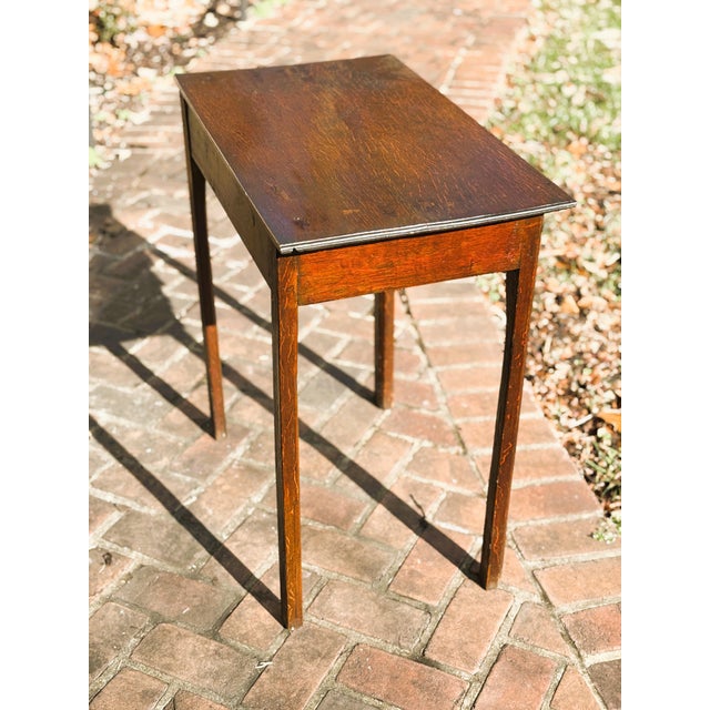 19th Century George III Oak Lowboy Table For Sale - Image 4 of 7