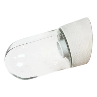 Vintage White Porcelain Wall Light, 1970s For Sale