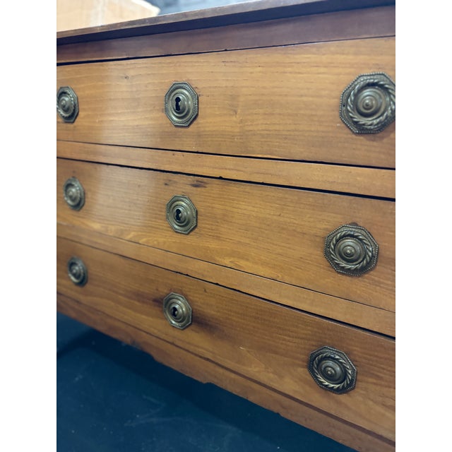 19th Century French Louis XVI Style Three Drawer Chest For Sale - Image 4 of 13