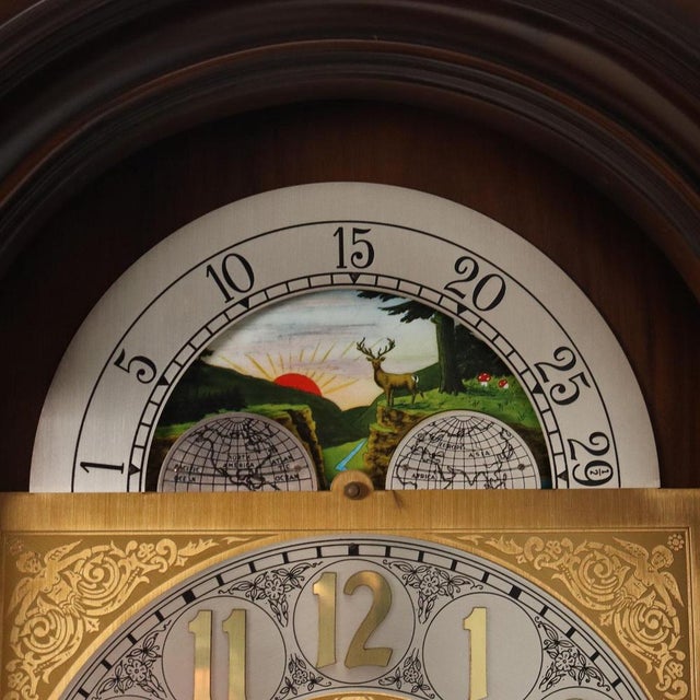 Brown Walt Painted Wood Pendulum Clock, Germany, 1900s For Sale - Image 8 of 14