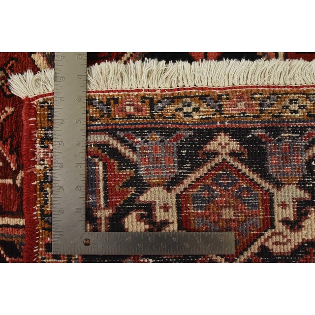 Heriz Rug 7’1” X 10’1” Red Wool Vintage Tribal Hand-Knotted Oriental Carpet For Sale - Image 15 of 15