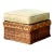 Vintage Braided Rattan Ottoman For Sale