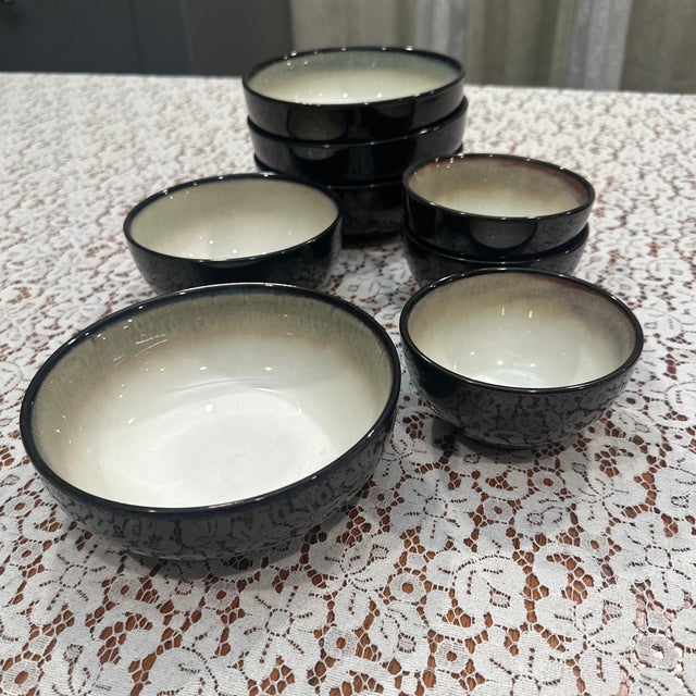 Vintage Sango Black Dinnerware Set - 29 Pieces For Sale - Image 6 of 7