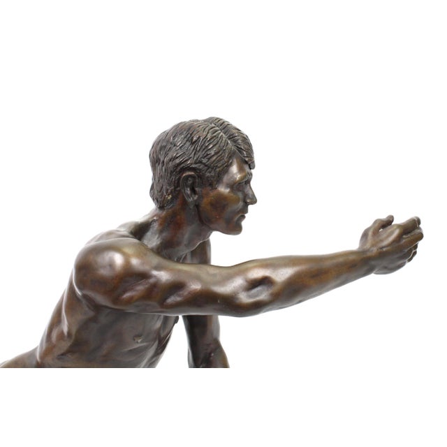 Large Vintage Nude Male Bronze Sculpture by Donald Claude Noel For Sale In Chicago - Image 6 of 16