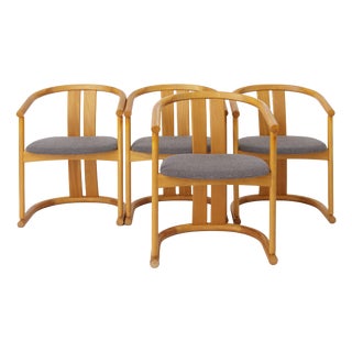Mid-Century Modern Beech Dining Chairs from Casala, Germany, 1970s, Set of 4 For Sale