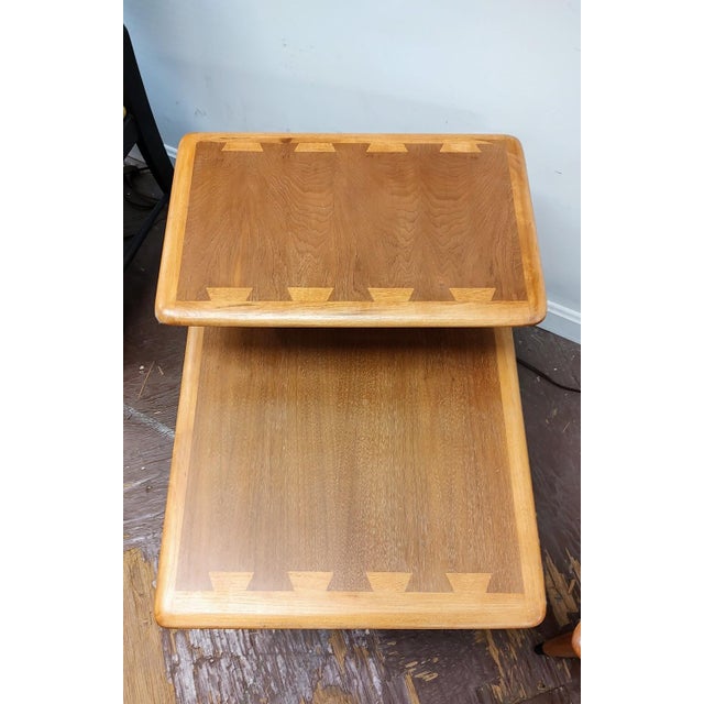Wood 1960s Pair of Lane Acclaim Two Tiered End Tables For Sale - Image 7 of 9