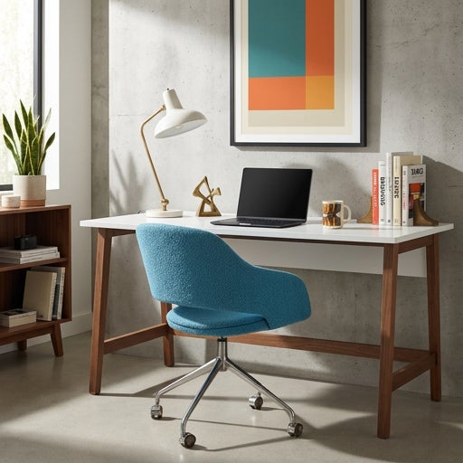 Gemma Bernal “Martini” Swivel Chair for Source International – Teal Bouclé, Chrome Caster Base For Sale In Boston - Image 6 of 16
