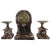 French Marble Clock and Pair of Pedestals For Sale - Image 9 of 9