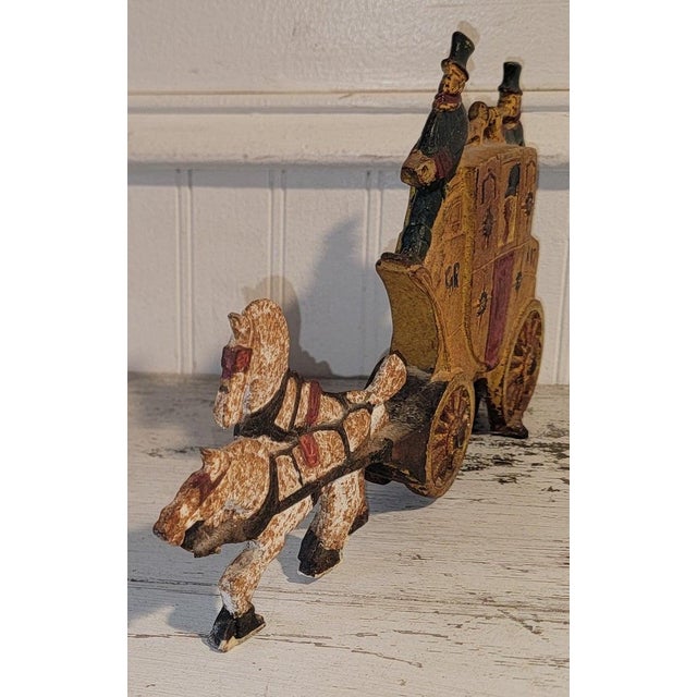 1930s 1930s Hubbly Horse and Carriage Door Stop For Sale - Image 5 of 7
