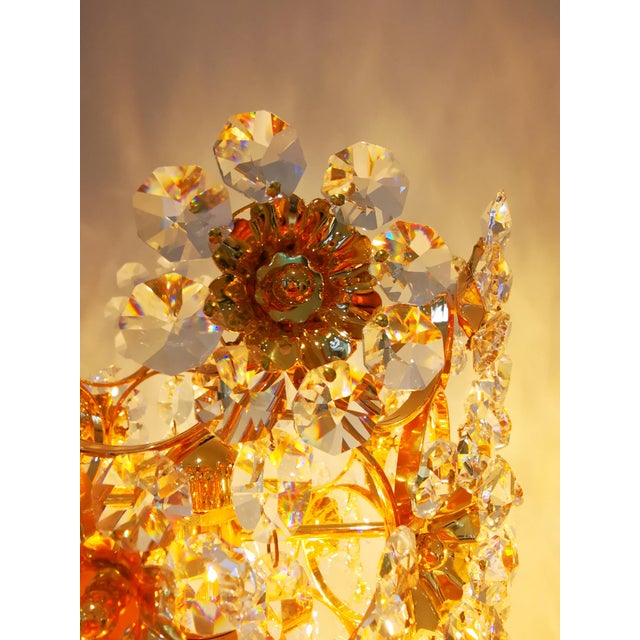 Vintage Gilt Brass and Crystal Floor Lamps from Palwa, 1960, Set of 2 For Sale - Image 11 of 18