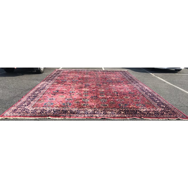 1920s 1920s Vintage Design Turkish Rug-13’8’x21’8" For Sale - Image 5 of 13