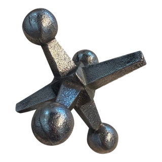 Aluminum Geometric Jack Sculpture For Sale