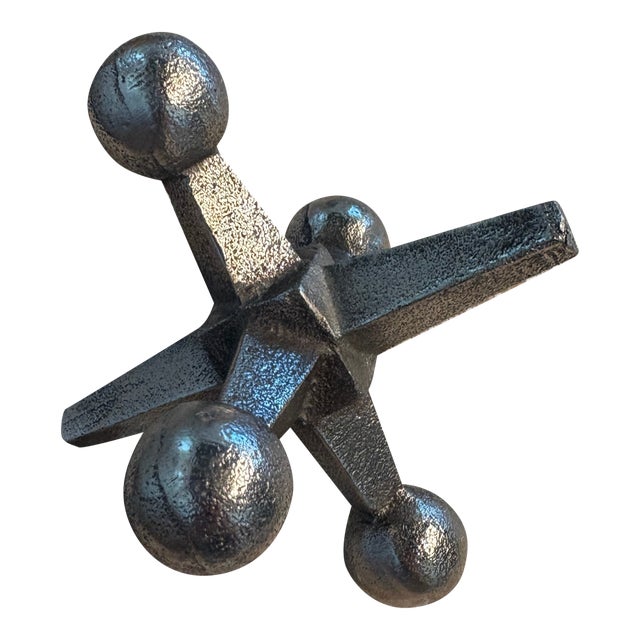 Aluminum Geometric Jack Sculpture For Sale