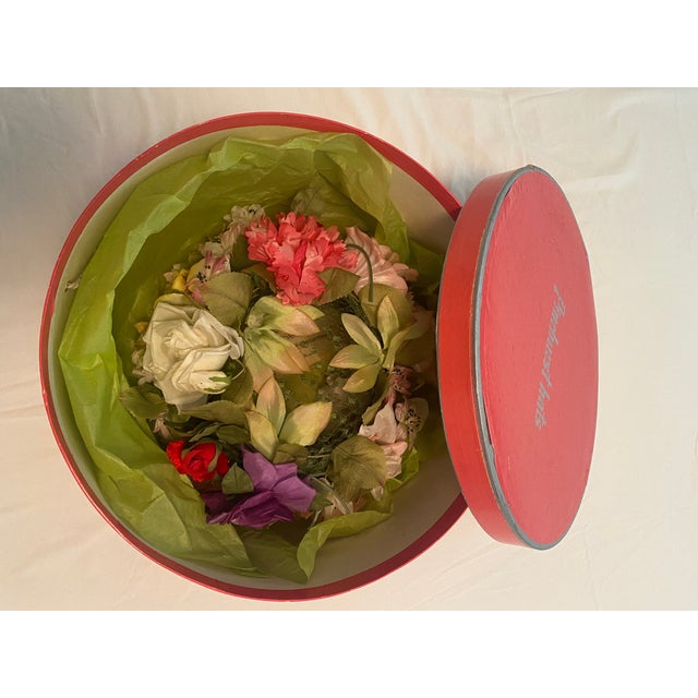 Mid 20th Century Vintage Dior Exquisite Silk Floral Chapeau For Sale - Image 10 of 11