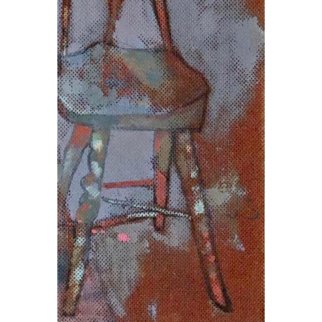 Modern Joseph Solman, Oil Painting Interior Scene Chair w Chinese Rug Joseph Solman American Art WPA For Sale - Image 3 of 8