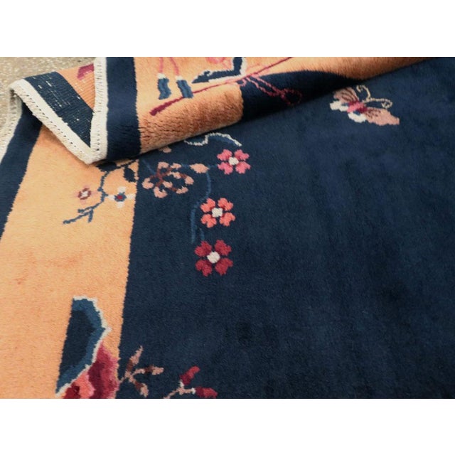 Galerie Shabab Collection Mid-20th Century Handmade Chinese Art Deco Accent Rug For Sale - Image 9 of 9