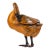 Fine Vintage Woven Wicker Goose Basket With Removable Wooden Wing Topper For Sale