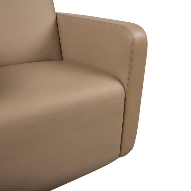 Quant Armchair Leather Beige Sand by COR For Sale - Image 5 of 14