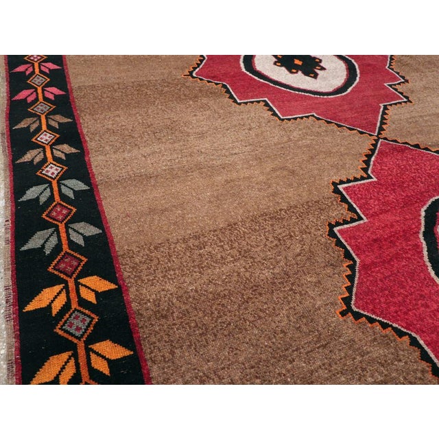 Tribal Galerie Shabab Collection Mid-20th Century Handmade Turkish Anatolian Tribal Room Size Carpet For Sale - Image 3 of 8