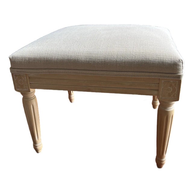 Gustavian Style Upholstered Stool For Sale