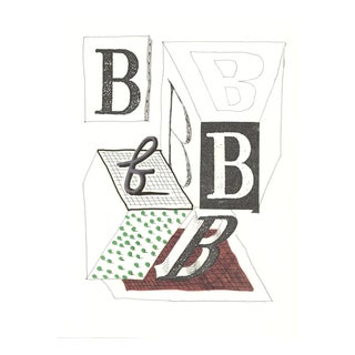 David Hockney, B from Hockneys Alphabet, Lithograph For Sale