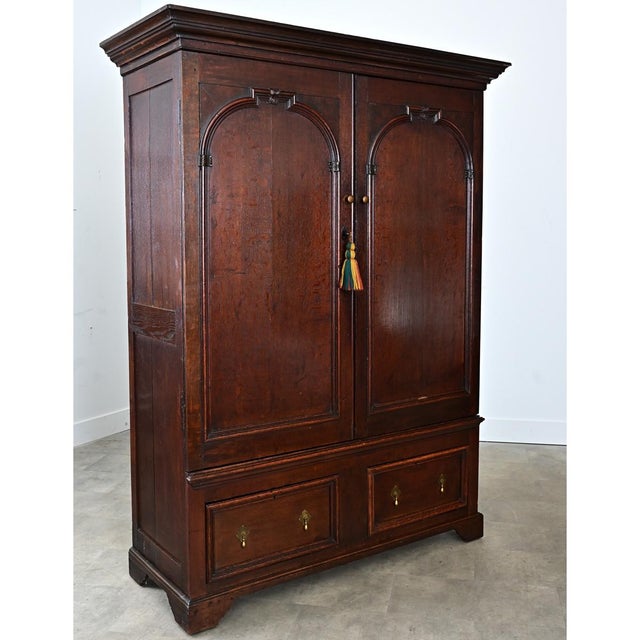 Dutch 19th Century Oak Armoire or Wardrobe For Sale - Image 10 of 14