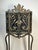 1920s Antique Gothic Revival Cast Iron and Brass Phone Stand Attr. Oscar Bach or Bertram Segar C. 1920 Greenwich Village For Sale - Image 5 of 13