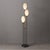 Willows Accent Floor Lamp, Matte Black, Opal Glass, Foot Dimmer For Sale In Los Angeles - Image 6 of 8
