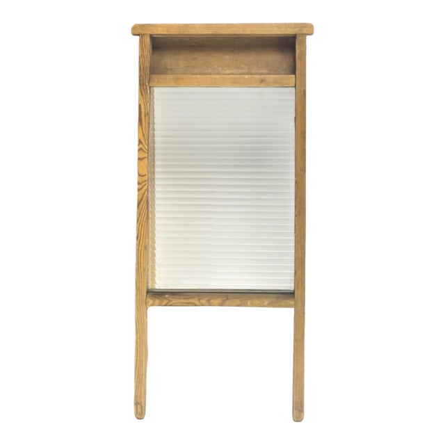 Antique English Glass Washboard For Sale