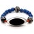 Glass Third Eye Chunky Blue Tibetan Beaded Bracelet For Sale - Image 7 of 8