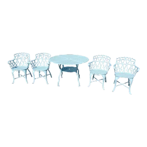 Vintage Outdoor Cast Aluminum Dining Set
