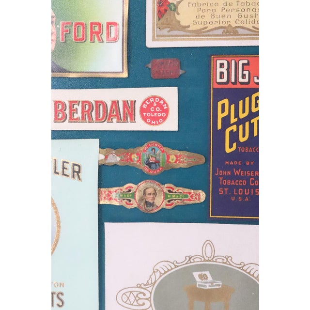 Set of Eight Wood Framed Cigar Box Label Collection For Sale - Image 11 of 14