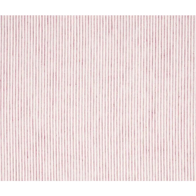 Sample - Schumacher Tori Stripe Sheer Fabric in Rose For Sale