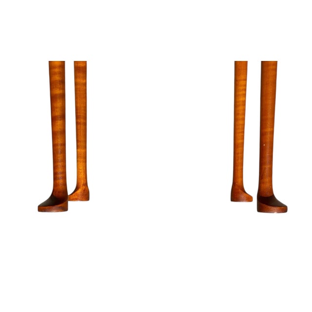 Late 20th Century Eldred Wheeler Tiger Maple Small Oval Tea Table For Sale - Image 9 of 12