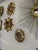 Vintage Bright Gold 13" Sunburst Wall Accent Mirror For Sale - Image 17 of 17