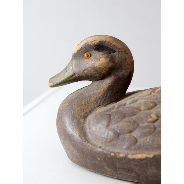 1950s General Fibre Ariduk Mallard Hen Duck Decoy For Sale - Image 15 of 16