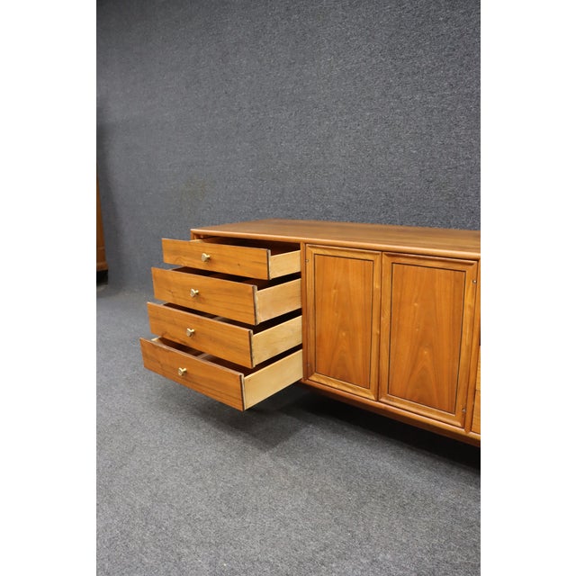 Wood Drexel Declaration Walnut Credenza by Kipp Stewart & Stewart MacDougall For Sale - Image 7 of 14