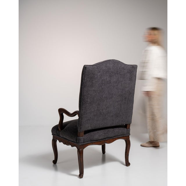 19th Century Louis XV Black Wood Club Chairs For Sale - Image 14 of 15