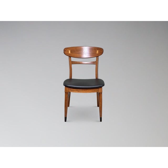 Restored Lane Acclaim Walnut Dining Chairs Set of 7 For Sale - Image 10 of 17