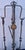 French Country Hollywood Props House Pewter-Finish Fireplace Tool Set With Gilt Sunburst Accents For Sale - Image 3 of 5