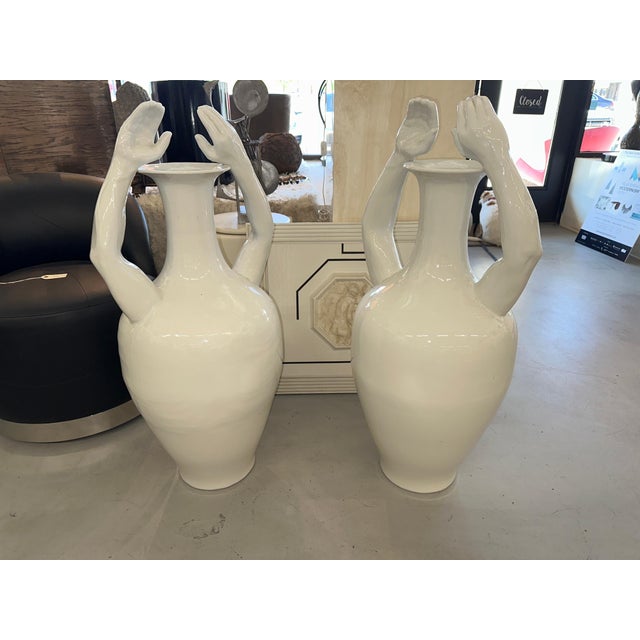 Massive Hand Urns by Pols Potten For Sale - Image 9 of 16