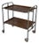 Two-Tier Rosewood Foldable Bar Cart German Mid-Century Modern 1970s For Sale