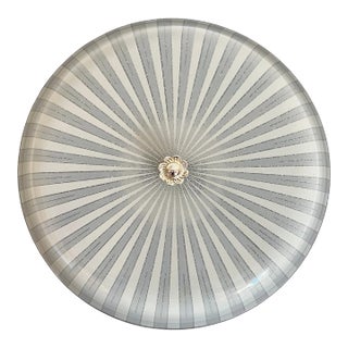 1950s Striped Flush Light For Sale