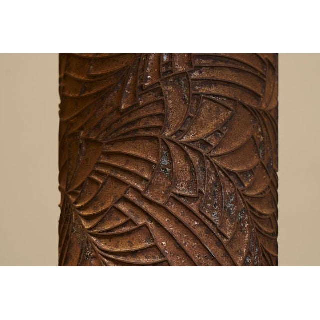 Metal Table Lamp in Bronze by Antoine Callebaut for Jules Wabbes, Belgium, 1970s For Sale - Image 7 of 15
