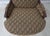 Textile Century French Louis XVI Style Bergere Chair & Ottoman For Sale - Image 7 of 18